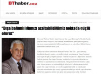 BT Haber - 9.7.2016 - Dışa Bağımlılığımızı Azaltabildiğimiz Ölçüde Başarılı Oluruz